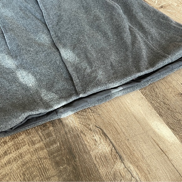 Talula Babaton Canada Made 70% Virgin Wool Double Breast Grey Trench Coat Size L - Picture 5 of 10